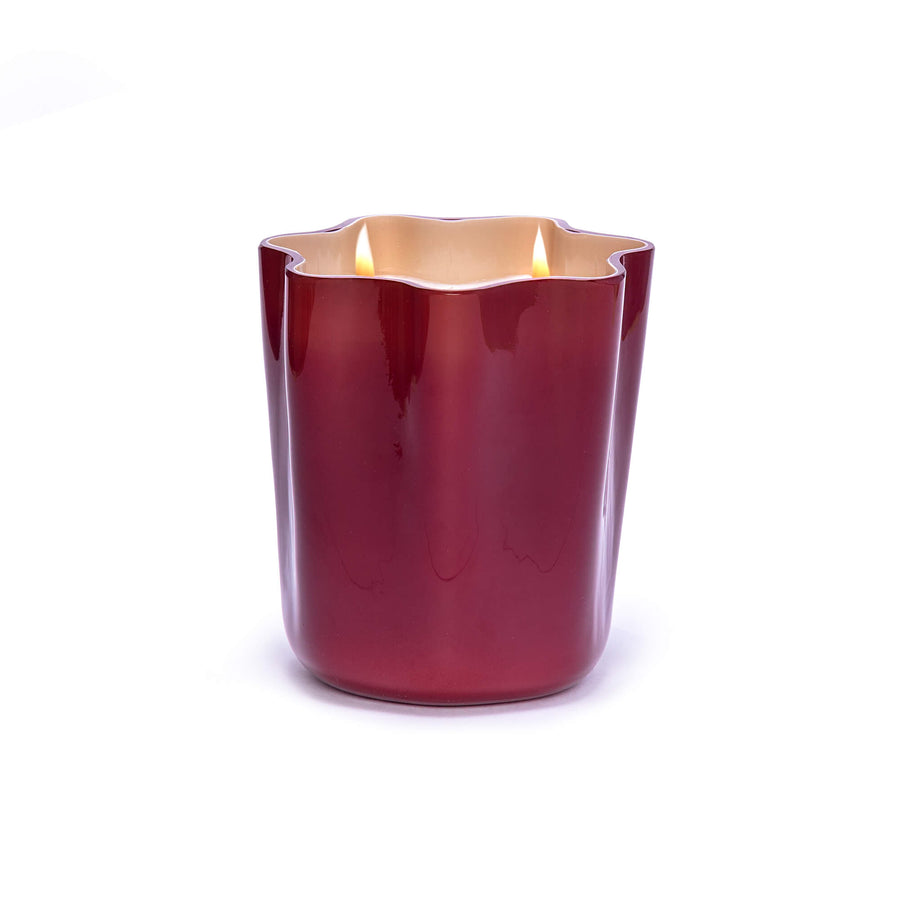 Red Gold Murano  luxury vase candle premium wax Christmas gift